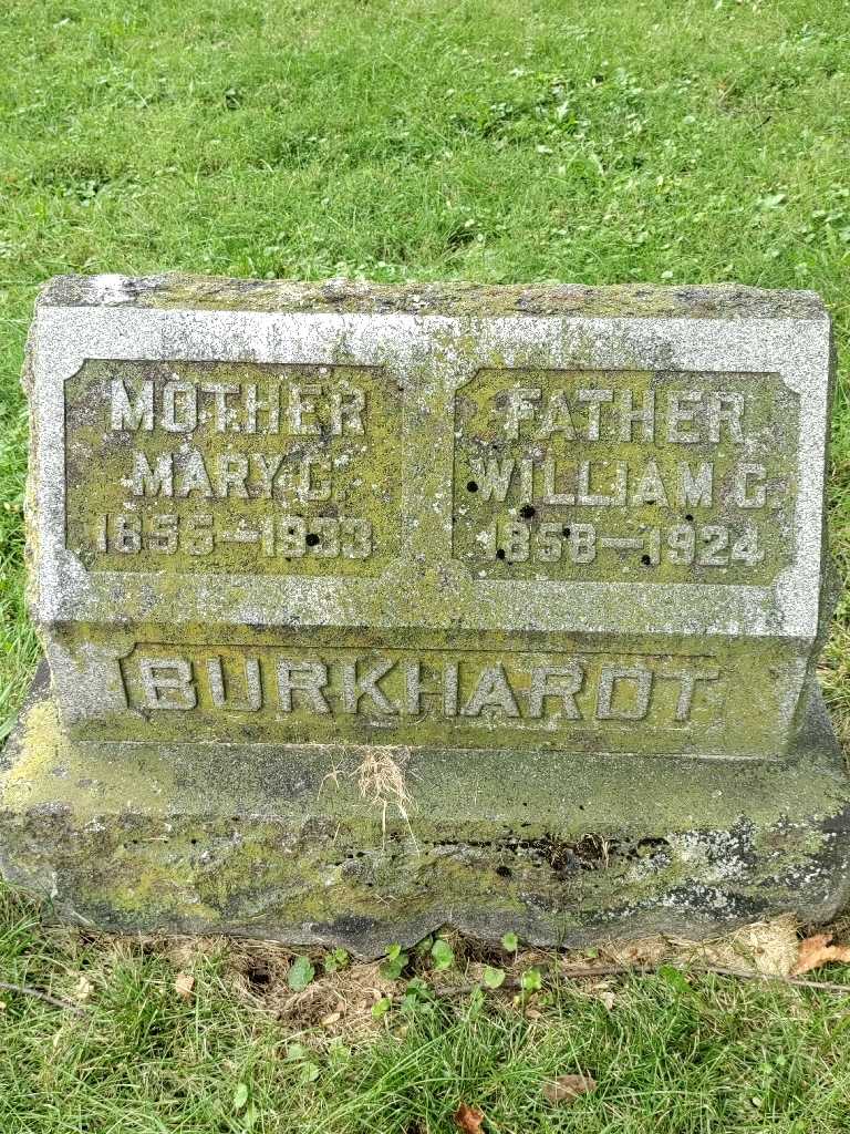 Mary C. Burkhardt's grave. Photo 3