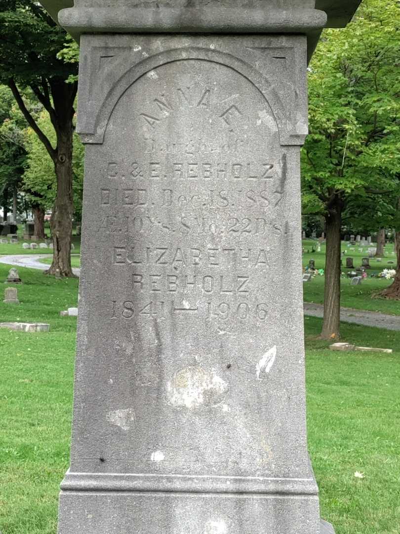 Anna E. Rebholz's grave. Photo 2