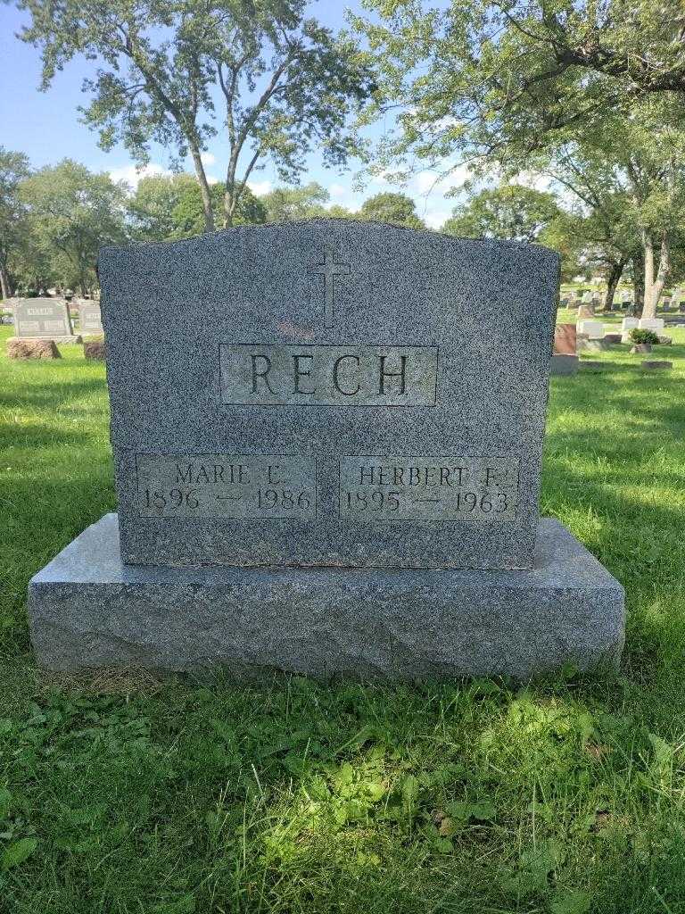 Herbert F. Rech's grave. Photo 3