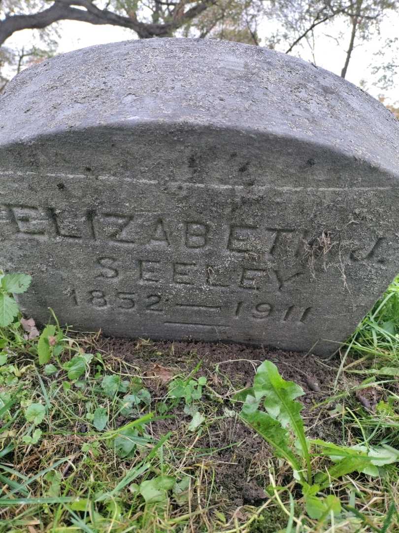 Elizabeth J. Seeley's grave. Photo 3
