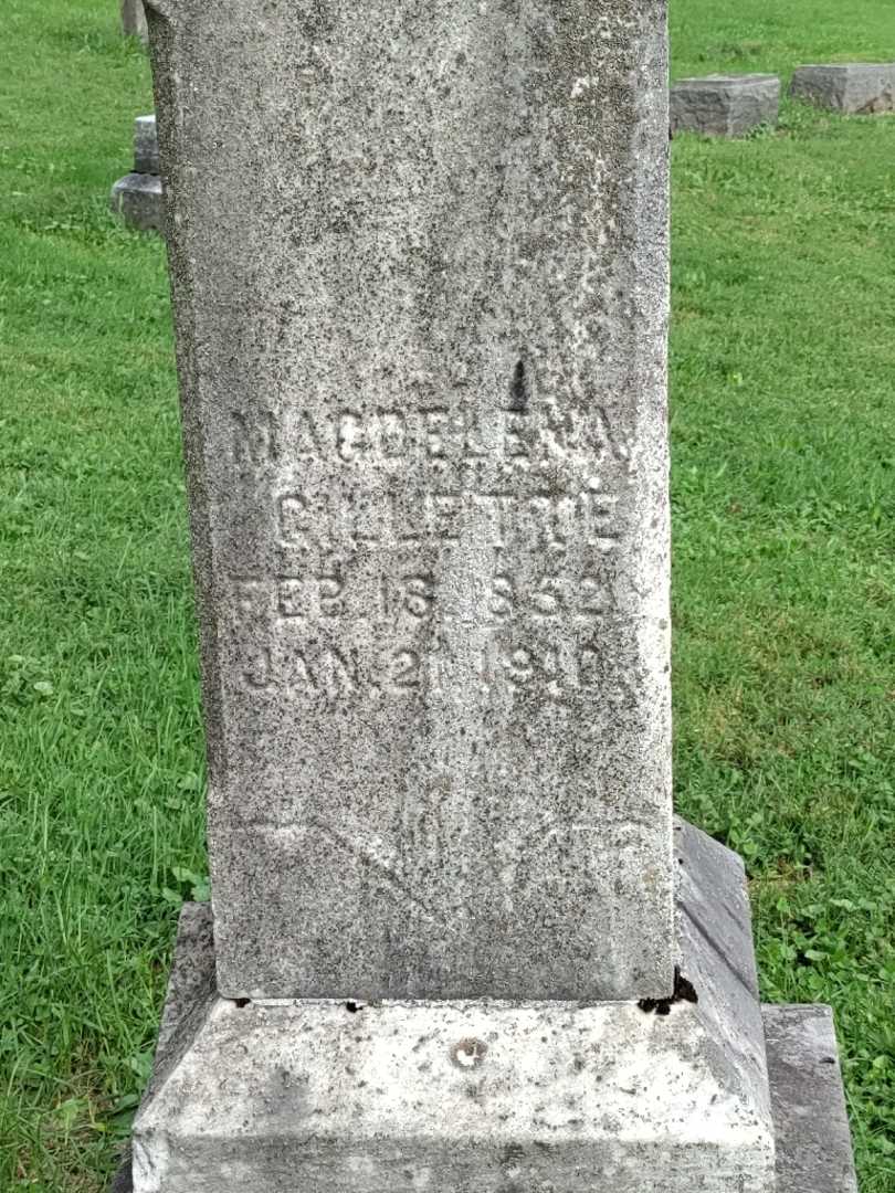 Magdalena Gillettie's grave. Photo 3