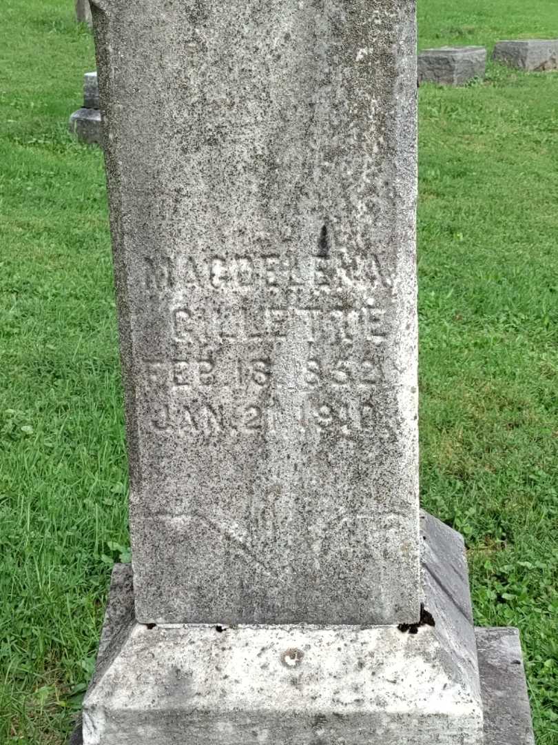 Magdalena Gillettie's grave. Photo 3