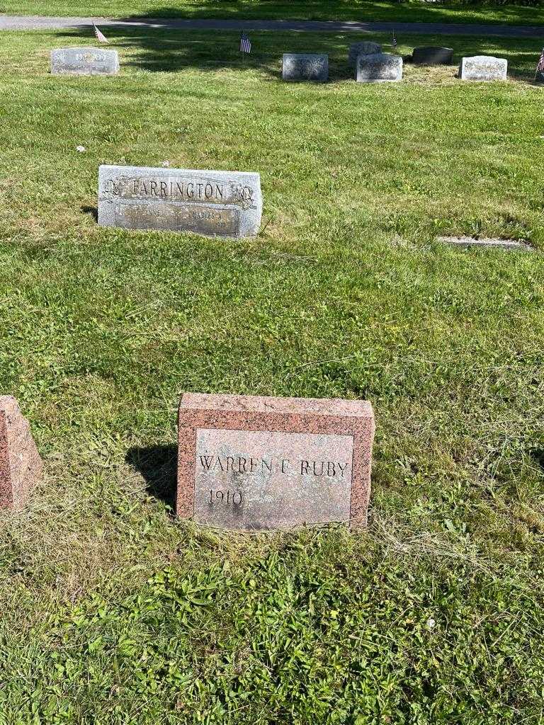 Warren E. Ruby's grave. Photo 2