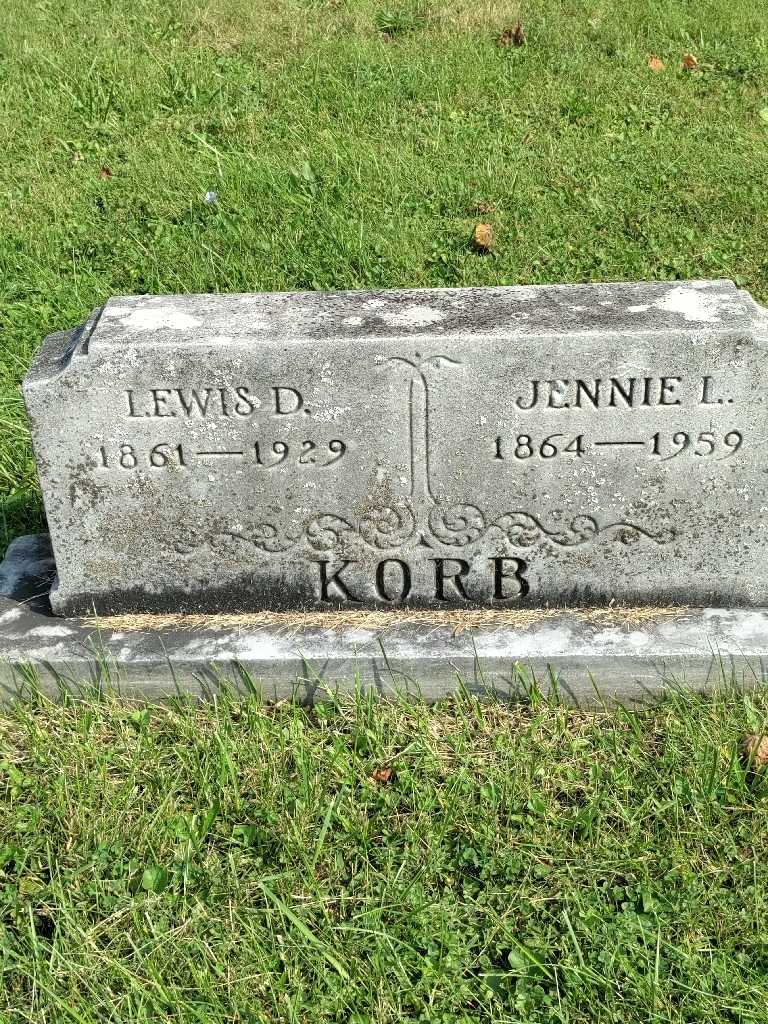 Jennie L. Sweet Korb's grave. Photo 3