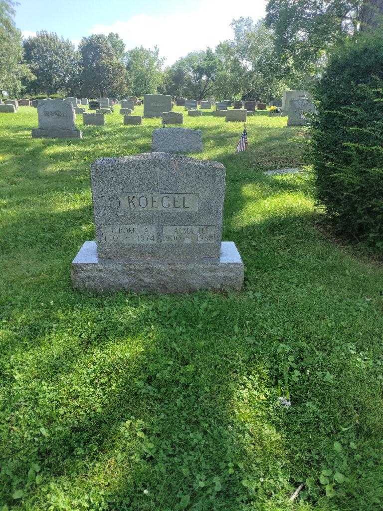 Jerome A. Koegel's grave. Photo 1