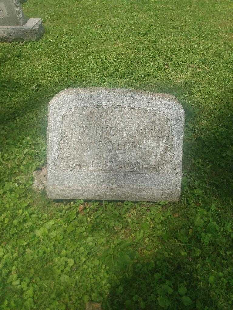 Edythe B. Mele Taylor's grave. Photo 2