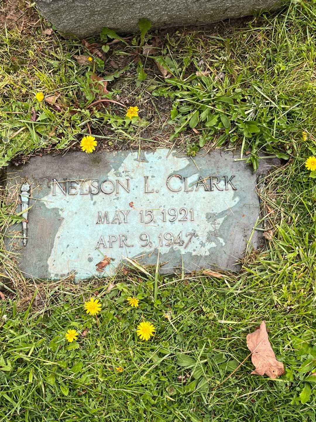 Nelson L. Clark's grave. Photo 3