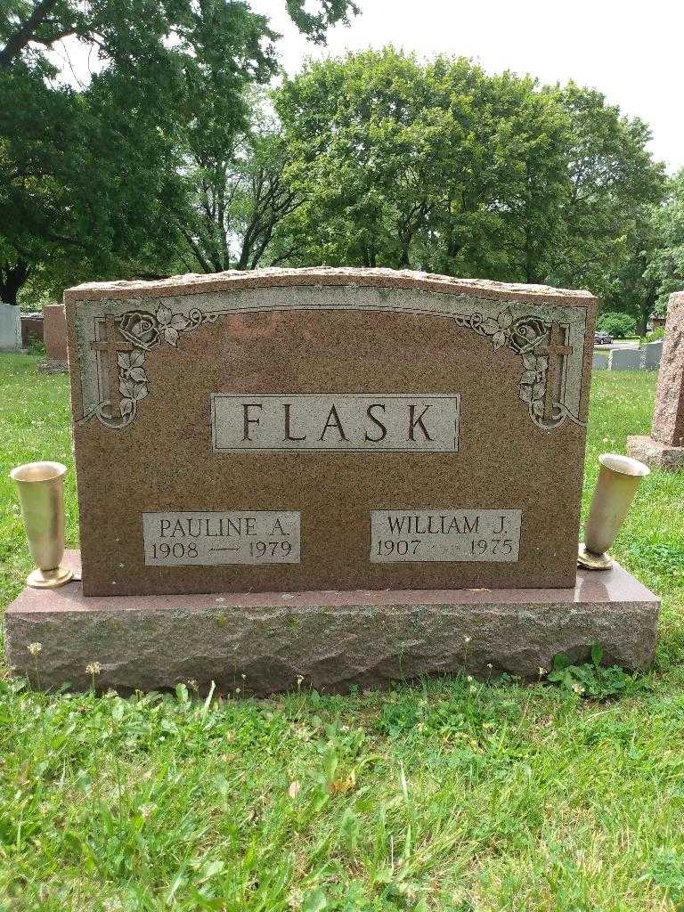 William J. Flask's grave. Photo 2