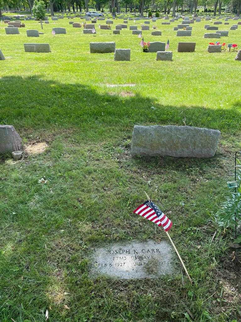 Joseph K. Carr's grave. Photo 2