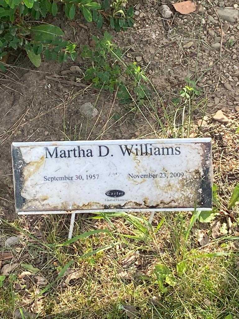 Martha D. Williams's grave. Photo 3