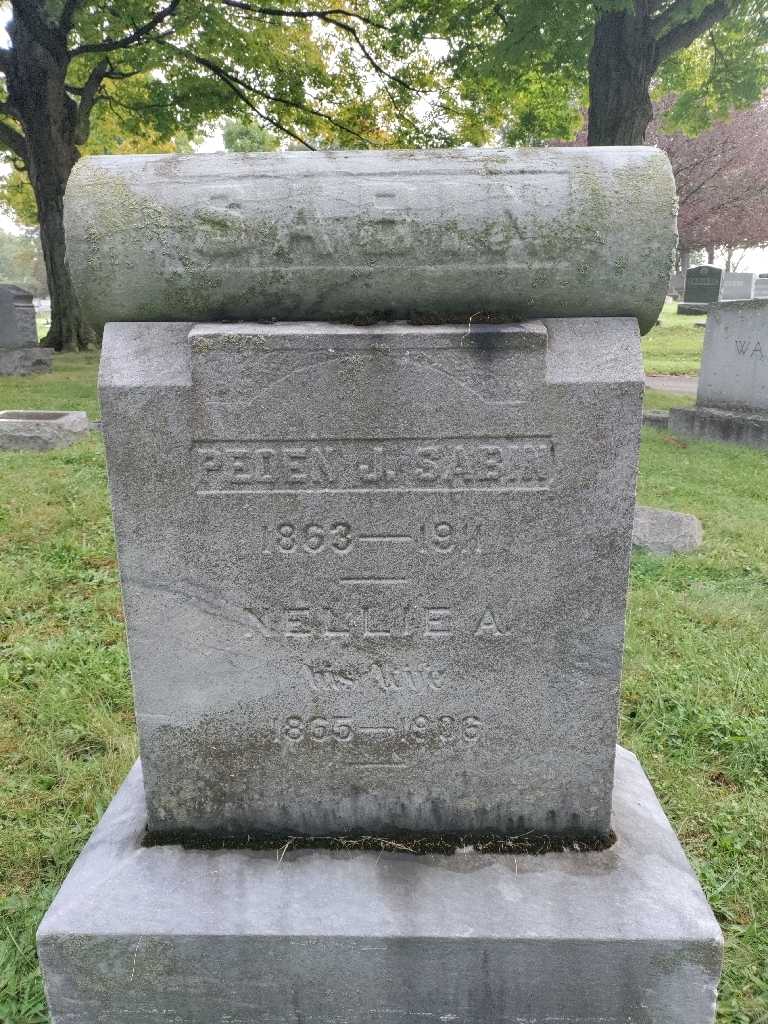Nellie A. Sabin's grave. Photo 3