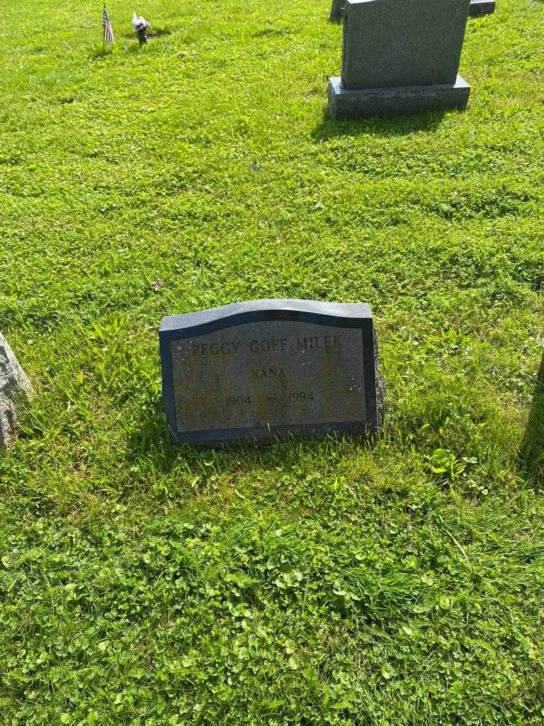 Peggy "Nana" Goff Milek's grave. Photo 2