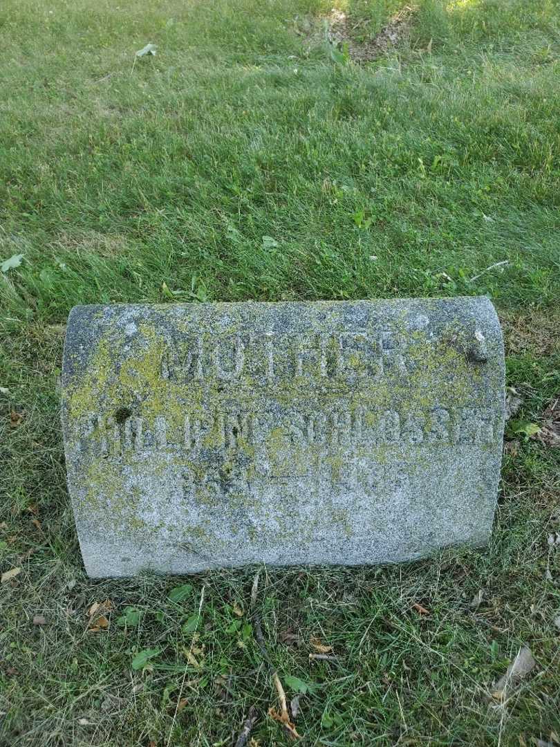 Phillipine M. Schlosser's grave. Photo 3