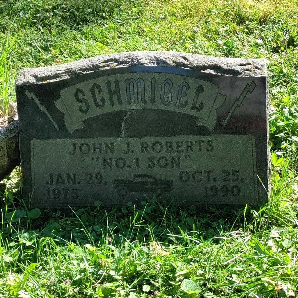 John J. "no, 1 son" Roberts Schmigel's grave. Photo 3