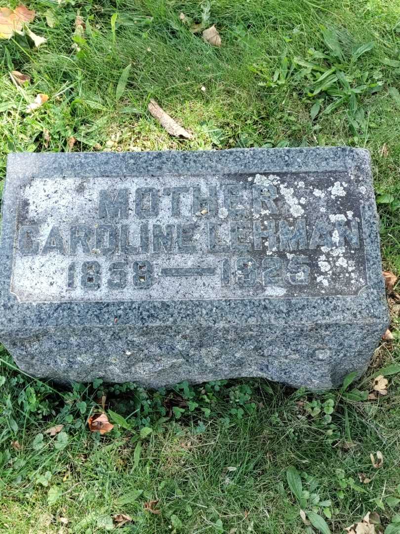 Caroline Lehman's grave. Photo 3