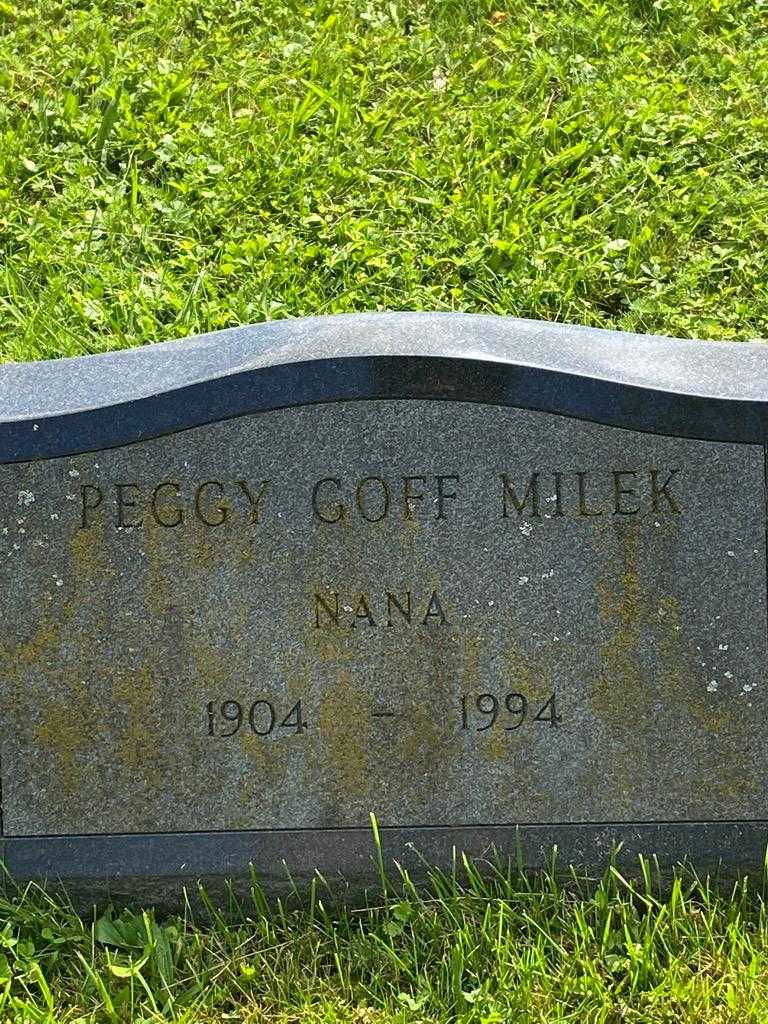 Peggy "Nana" Goff Milek's grave. Photo 3