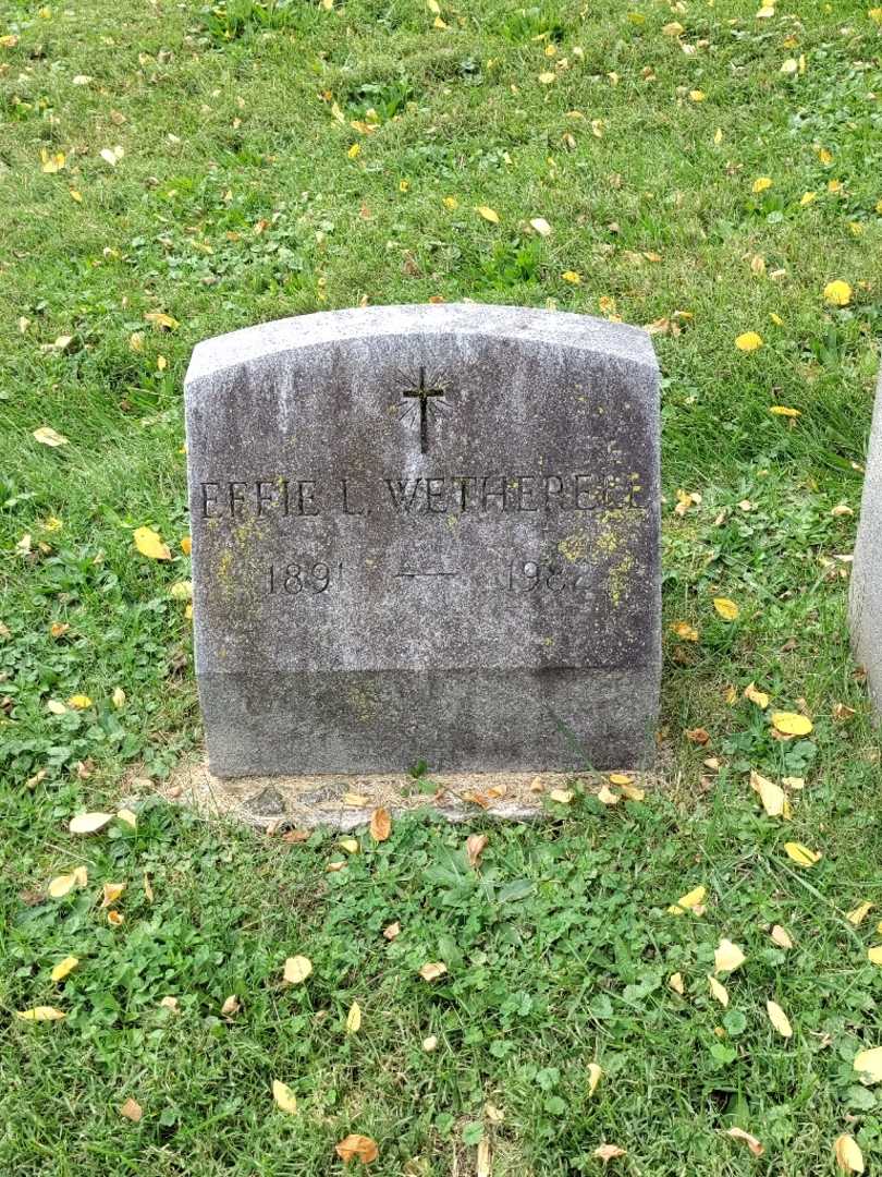 Effie L. Wetherell's grave. Photo 2