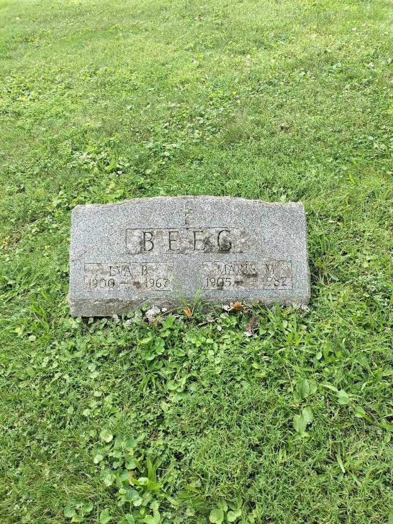 Marie M. Beeg's grave. Photo 2