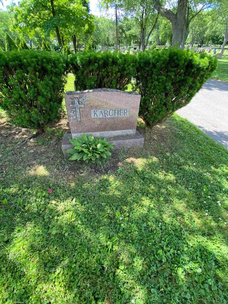 Helen L. Karcher's grave. Photo 1