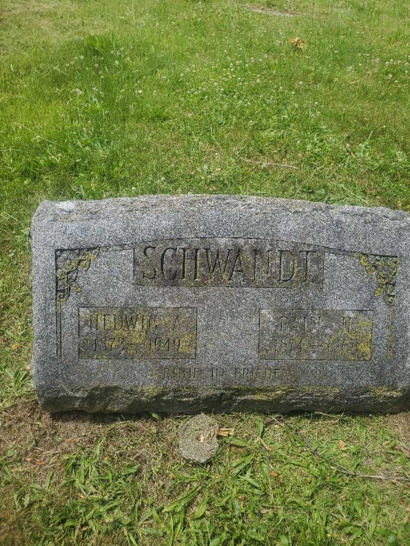 Hedwig A. Schwandt's grave. Photo 3
