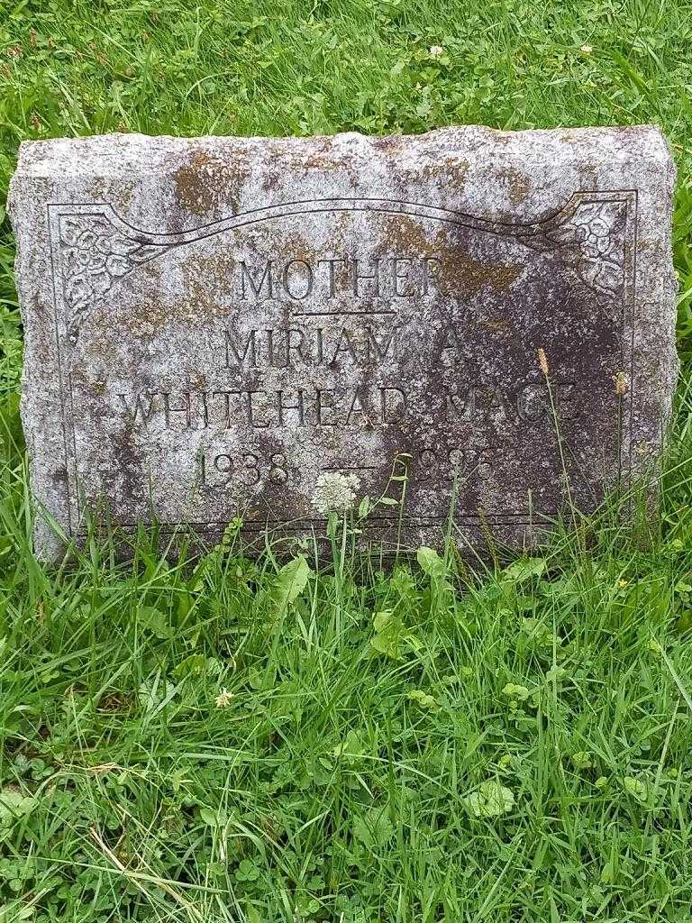 Miriam A. Whitehead Mace's grave. Photo 2