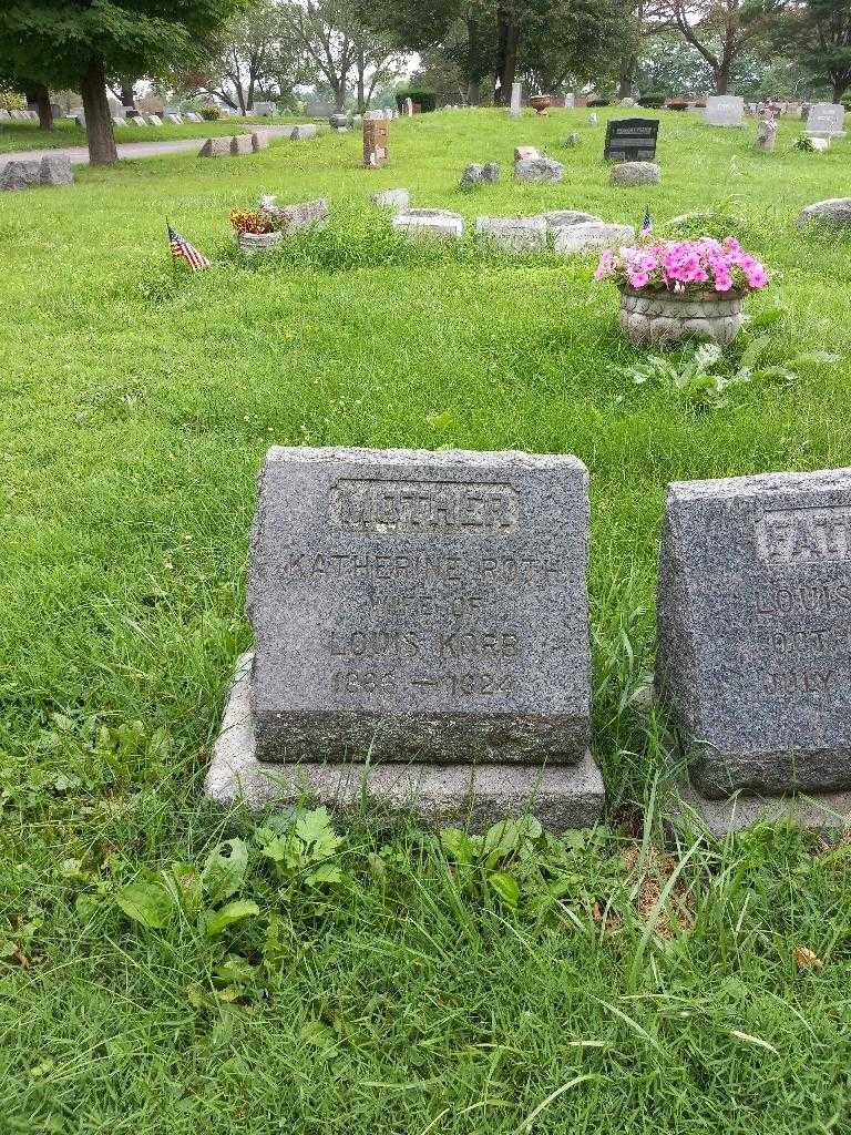 Katherine Roth Korb's grave. Photo 1