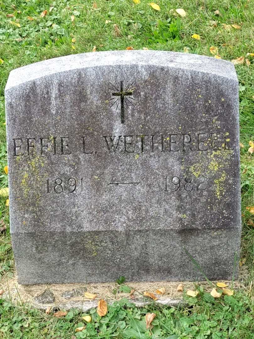 Effie L. Wetherell's grave. Photo 3