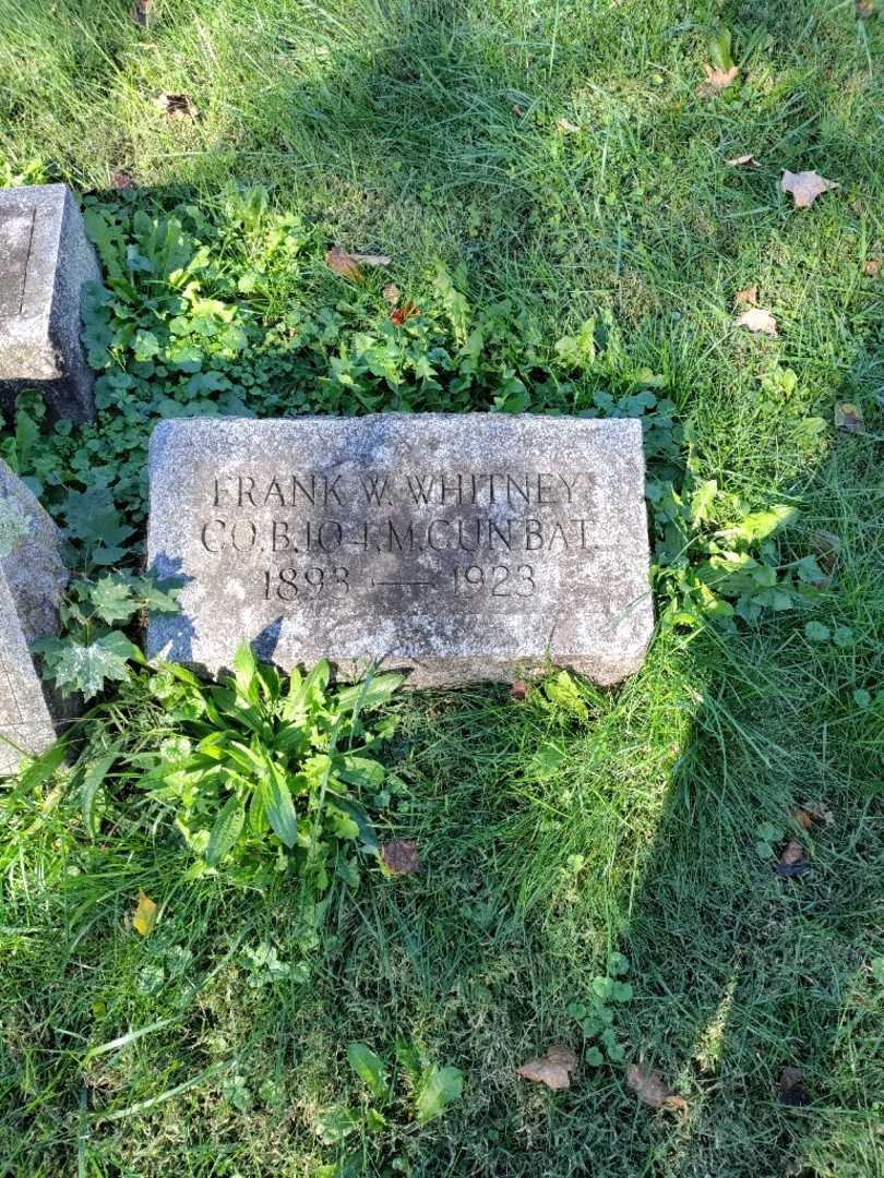 Frank W. Whitney's grave. Photo 2