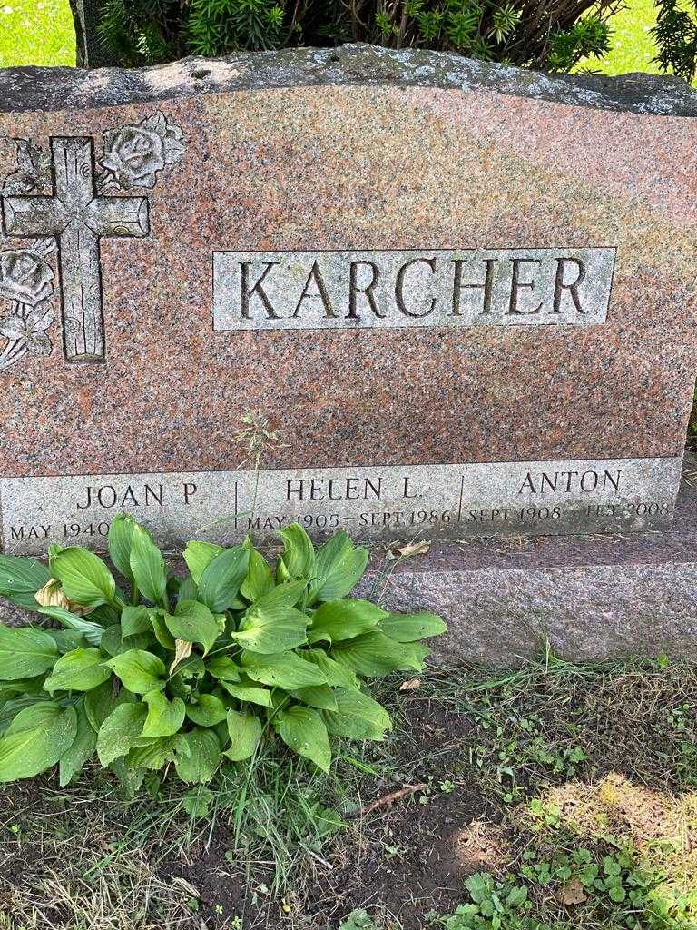 Helen L. Karcher's grave. Photo 3