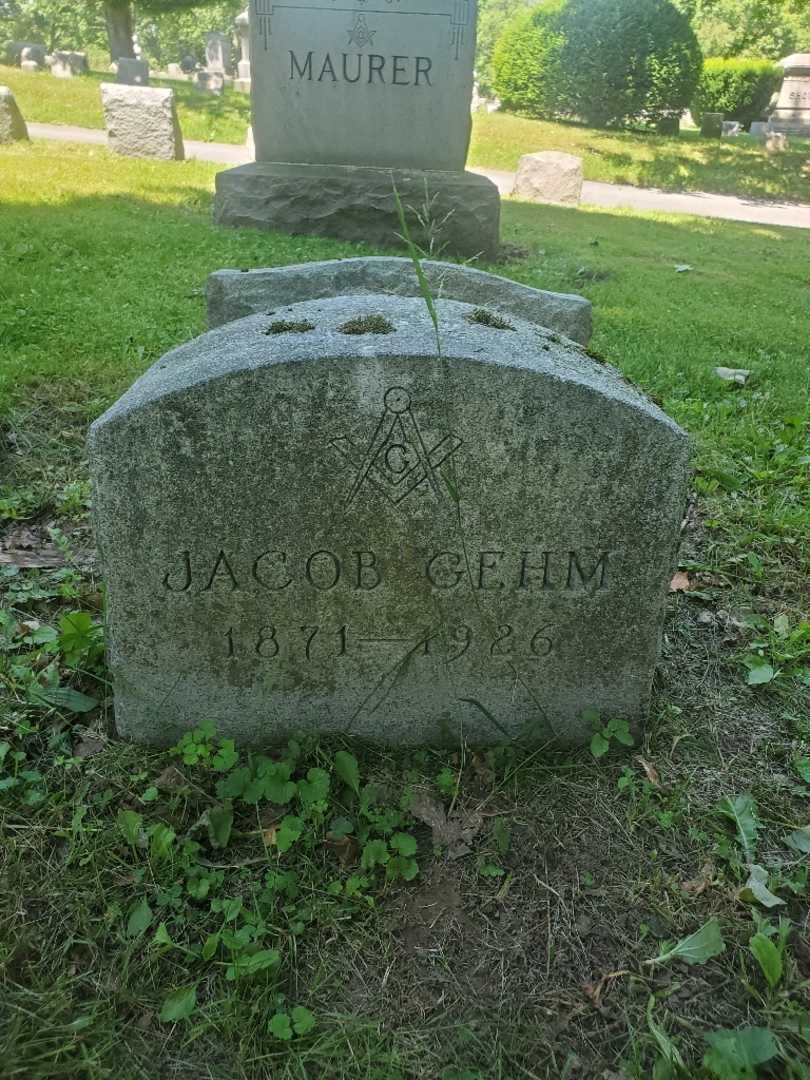 Jacob A. Gehm's grave. Photo 3