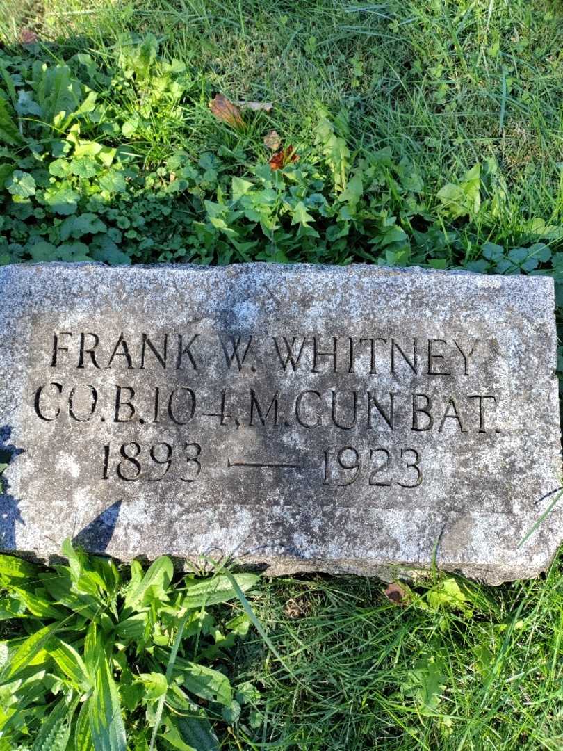Frank W. Whitney's grave. Photo 3