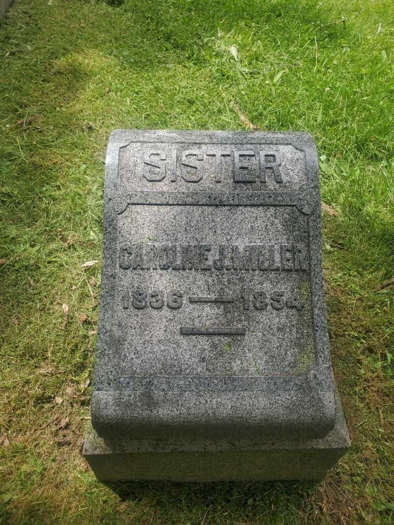 Caroline J. Miller's grave. Photo 3