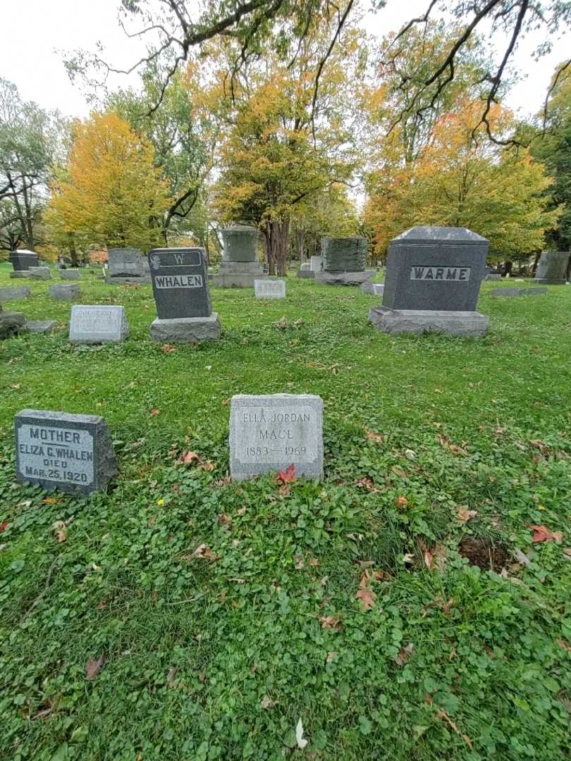 Ella I. Jordan Mace's grave. Photo 1