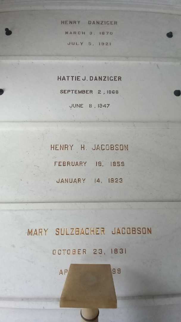 Mary Sulzbacher Jacobson's grave. Photo 2