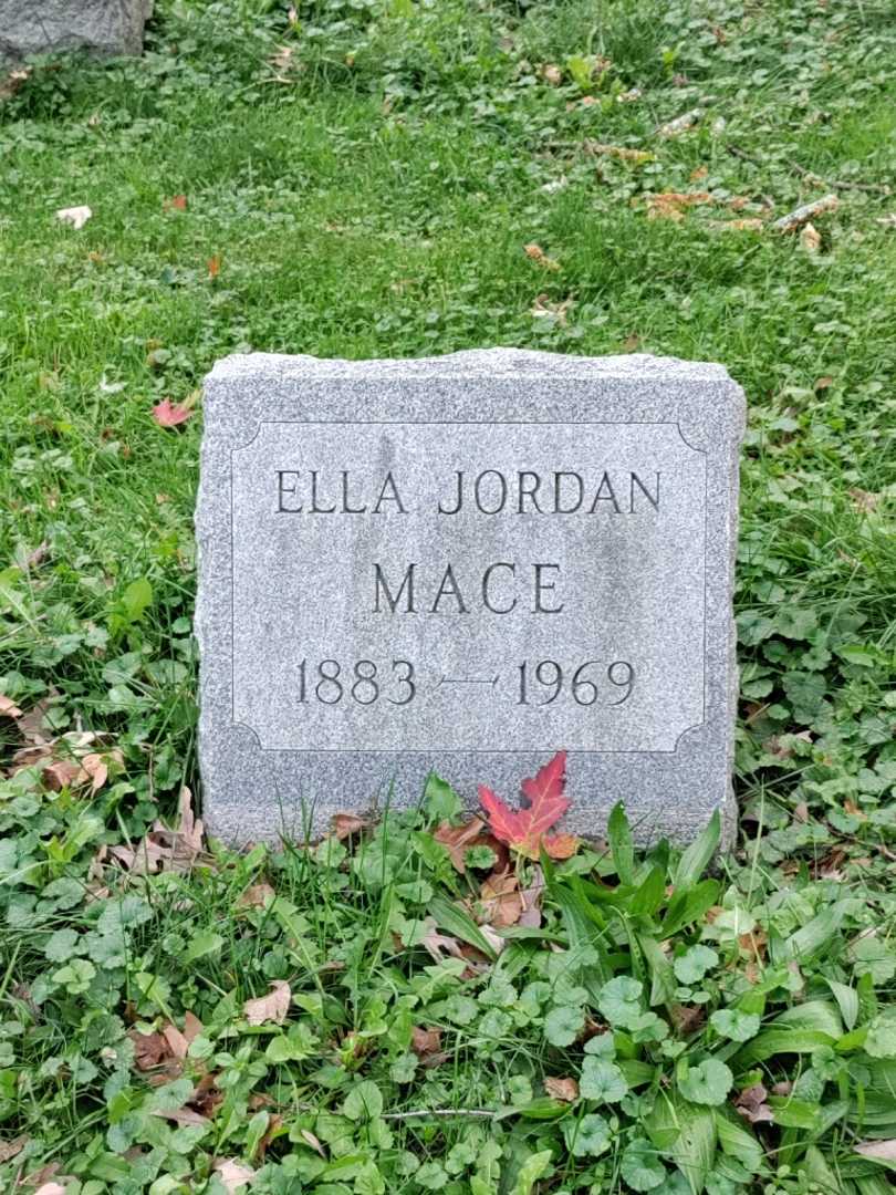 Ella I. Jordan Mace's grave. Photo 2