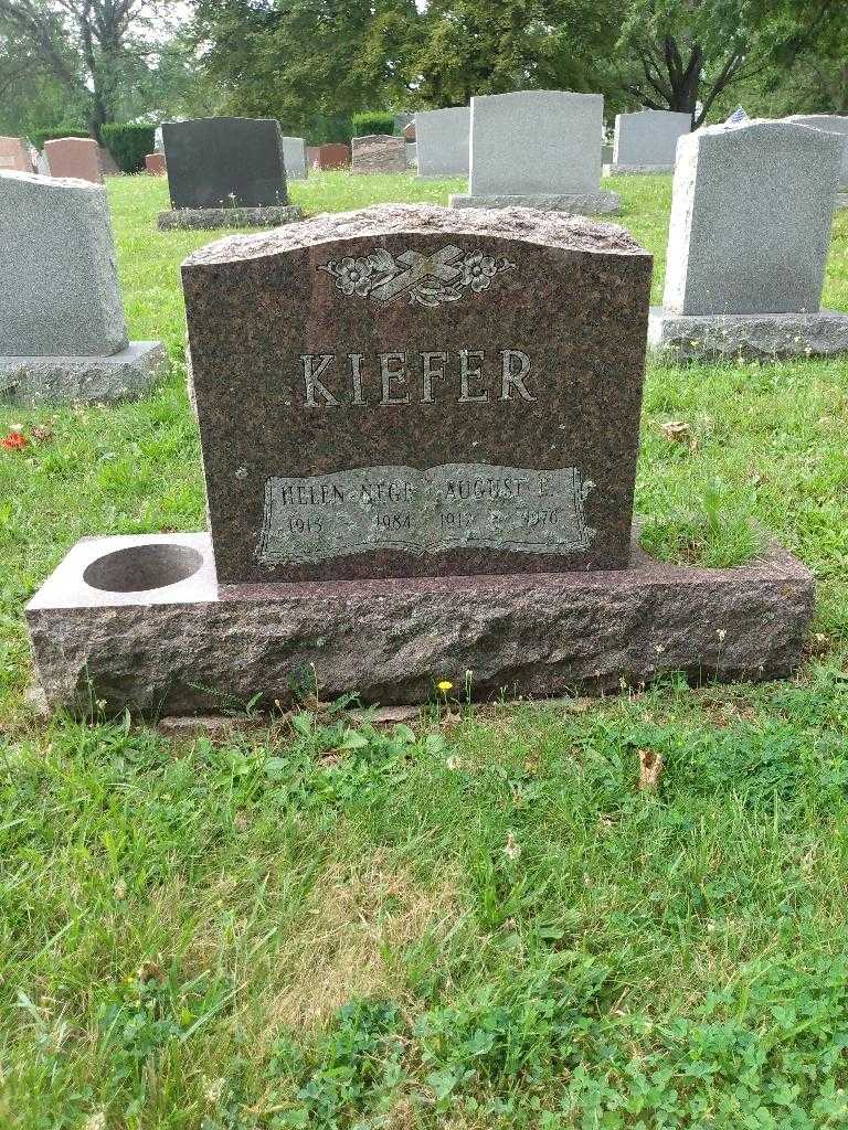 Helen Nege Kiefer's grave. Photo 1