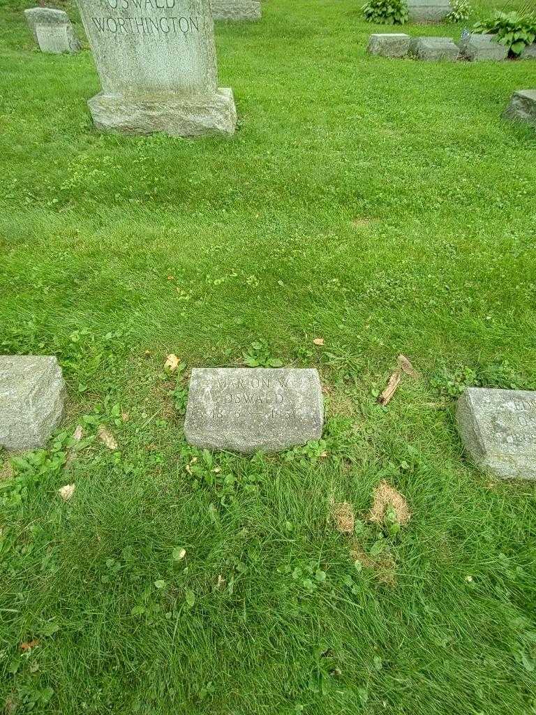 Marion W. Oswald's grave. Photo 1