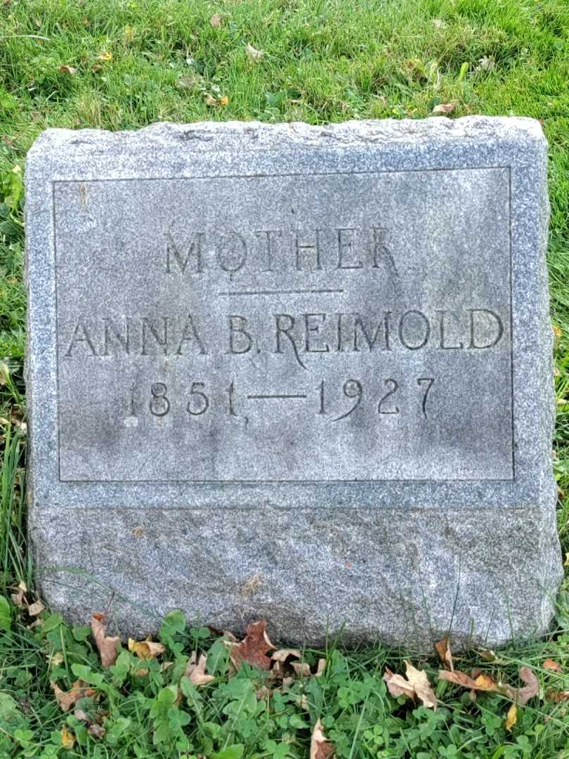 Anna B. Reimold's grave. Photo 3