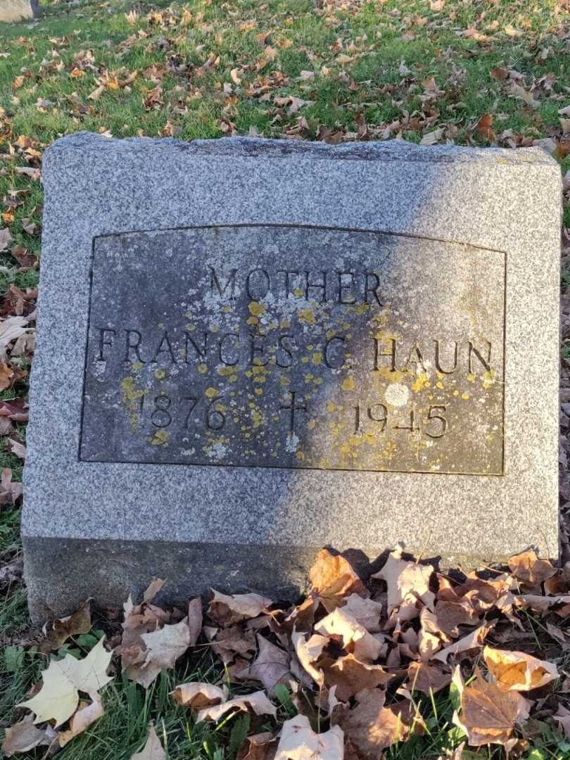 Frances Celia Haun's grave. Photo 4