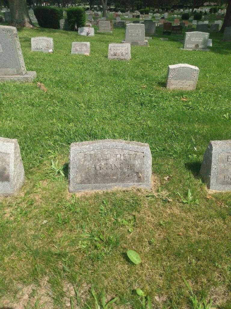 Ethel Tietz Labranche's grave. Photo 1