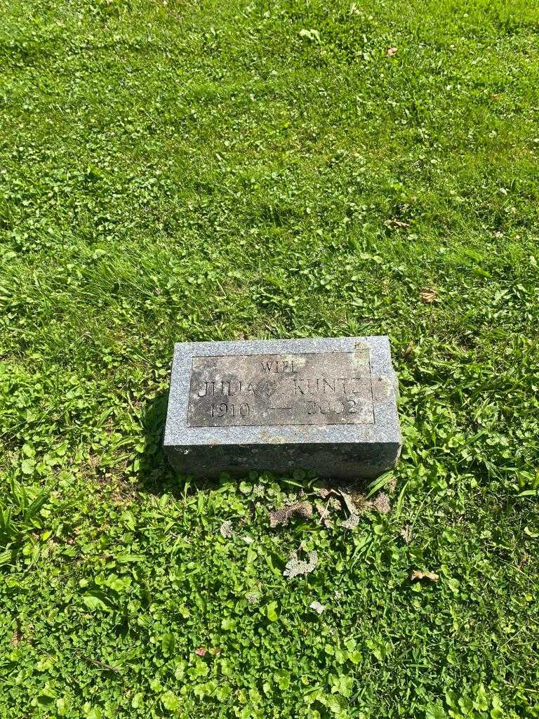 Julia A. Kuntz's grave. Photo 2