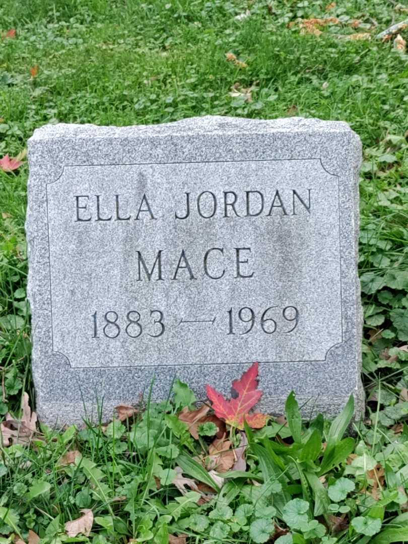 Ella I. Jordan Mace's grave. Photo 3