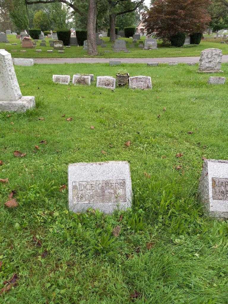 Alice C. Herb's grave. Photo 1