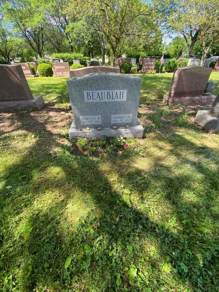 Leonard W. Beaubiah's grave. Photo 1