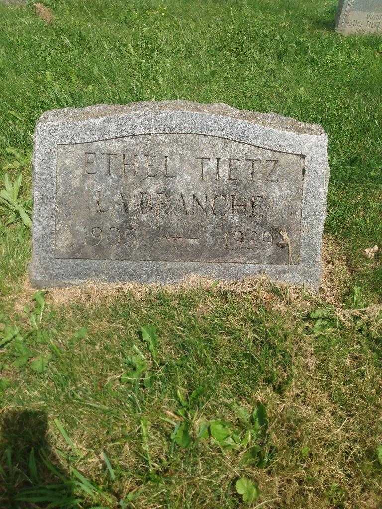 Ethel Tietz Labranche's grave. Photo 2