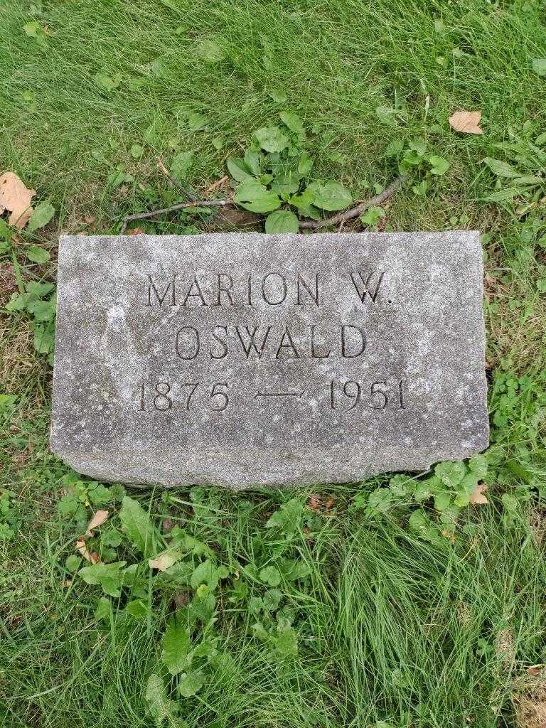 Marion W. Oswald's grave. Photo 2