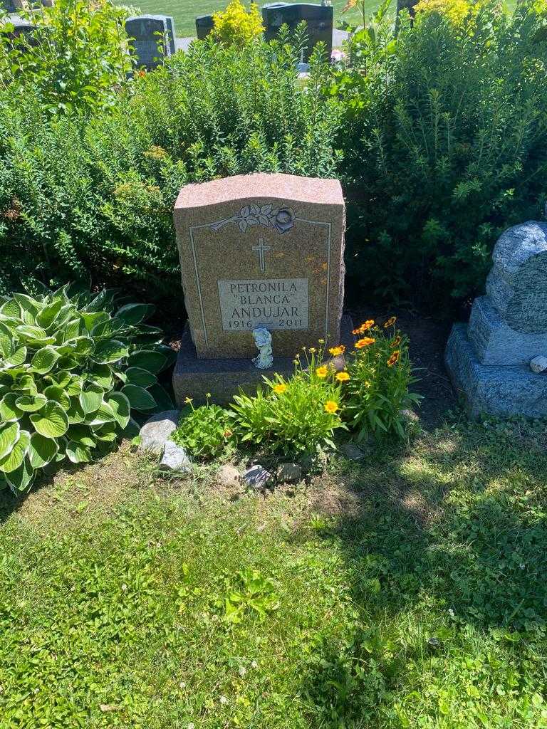 Petronila "Blanca" Andujar's grave. Photo 2