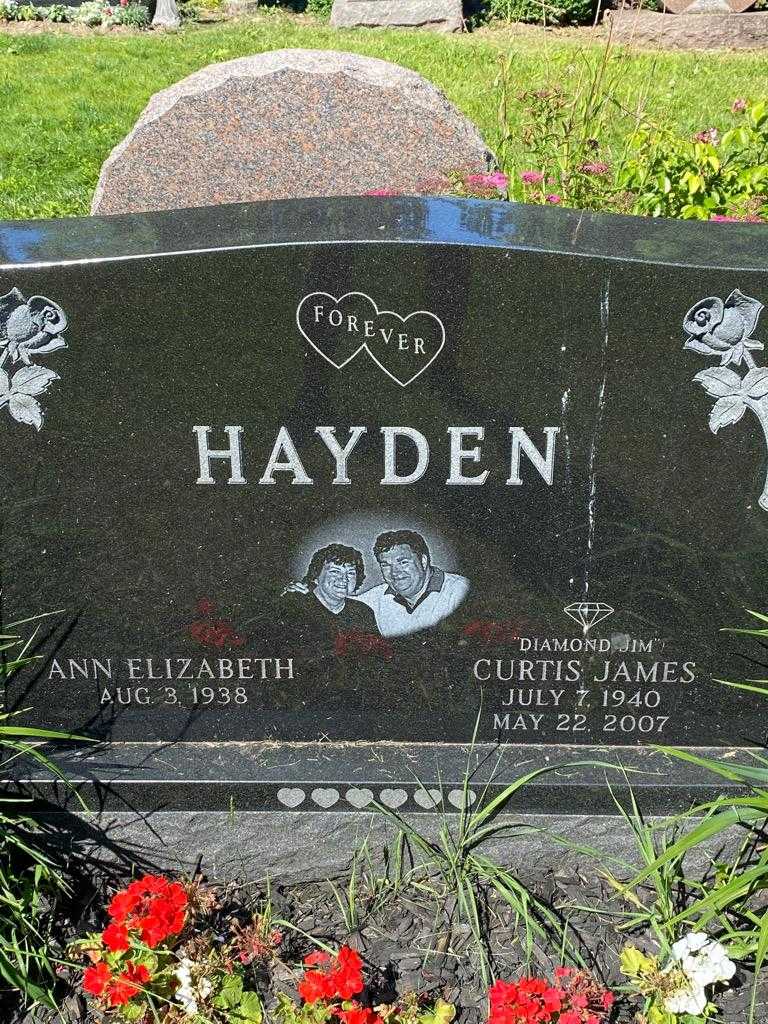 Curtis James "Diamond Jim" Hayden's grave. Photo 3