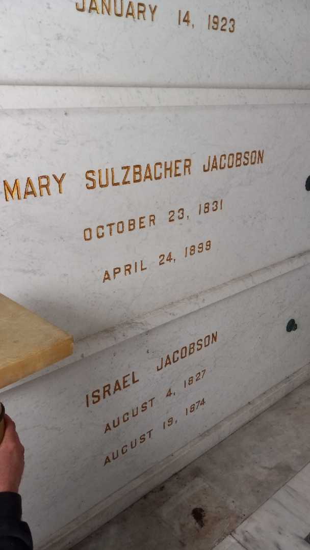 Mary Sulzbacher Jacobson's grave. Photo 4