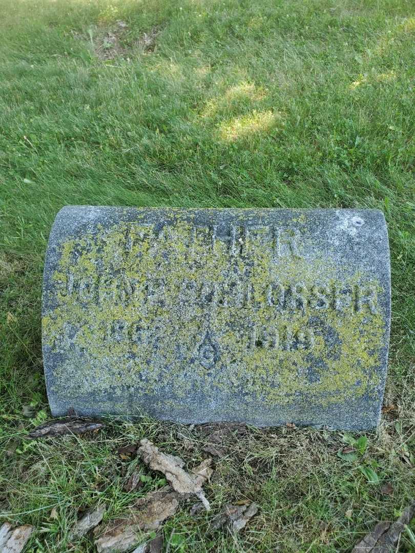 John P. Schlosser's grave. Photo 3